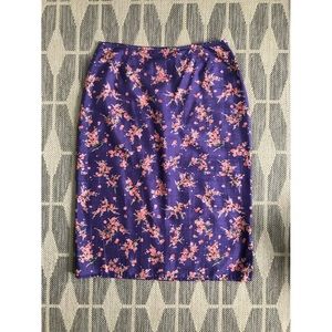 Free People Vintage Silk Floral Midi Skirt
